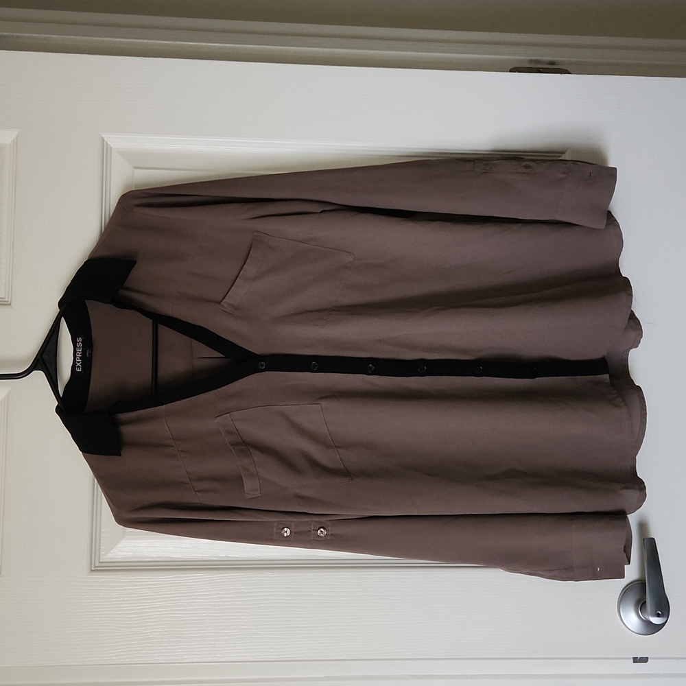 Express Button down shirt with V cut